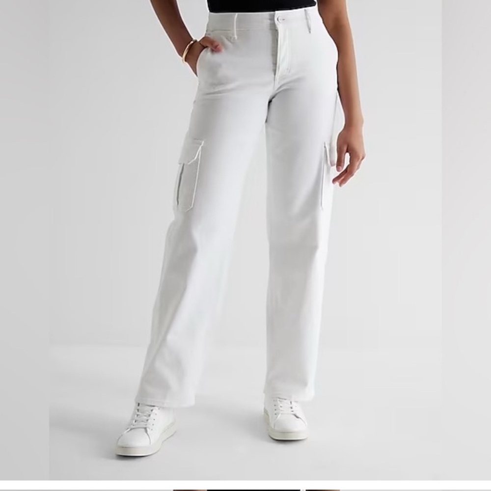 Express White Flare & Wide Leg Jeans